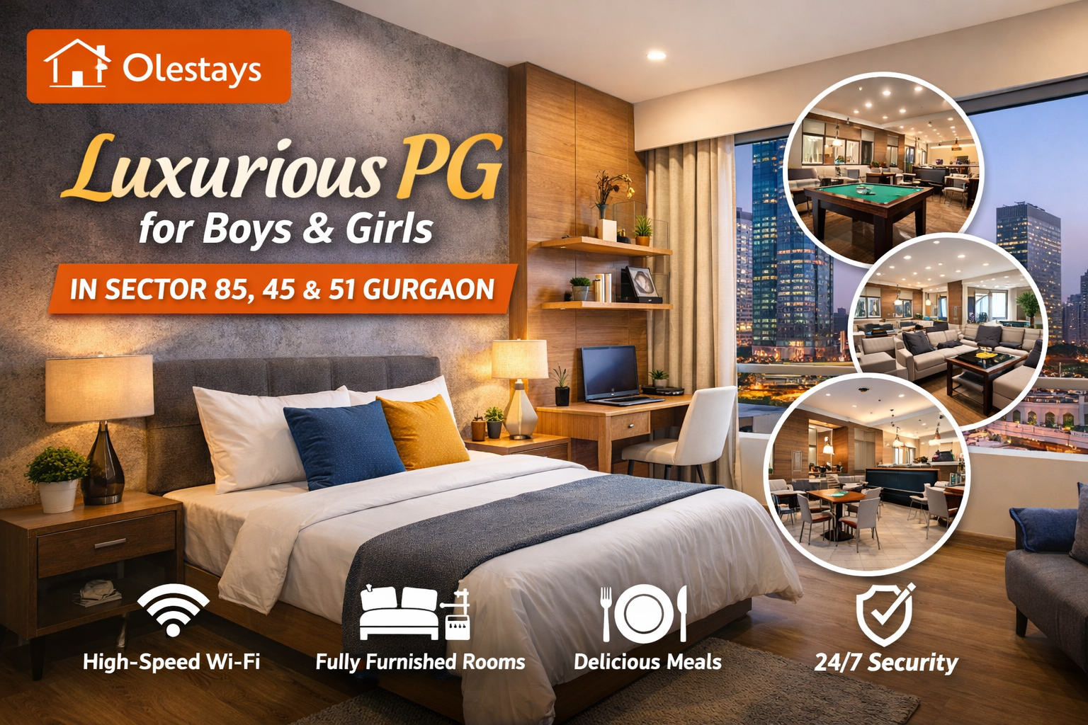 Luxurious PG for Boys & Girls in Sector 85, 45 & 51 Gurgaon – Comfortable Living Redefined